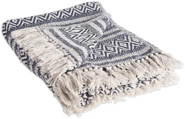 Main image of DII Navy Adobe Stripe Throw