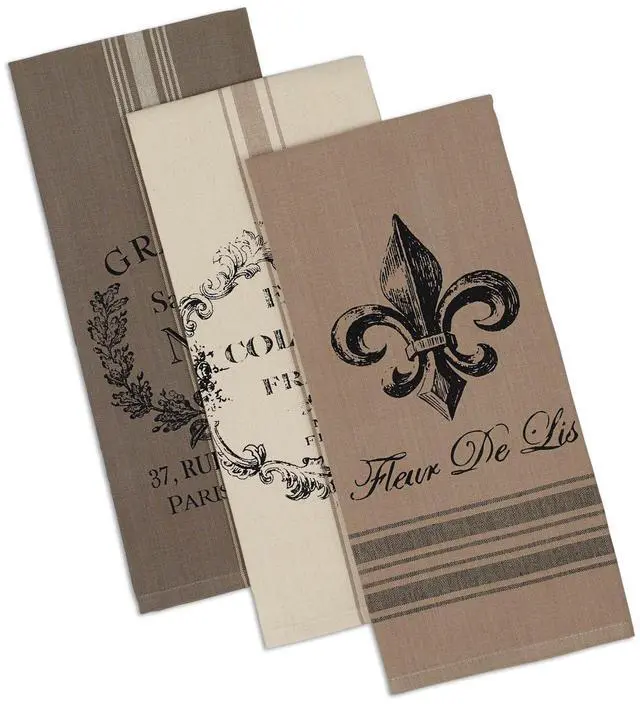 Main image of DII Assorted French Printed Dishtowel (Set of 3)