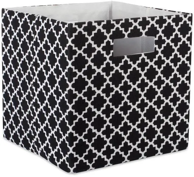 Main image of DII Polyester Cube Lattice Black Square