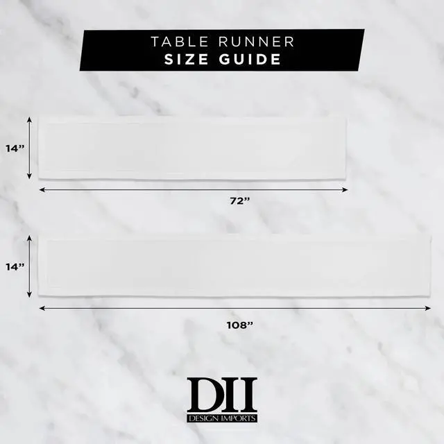 Main image of DII Gray French Chambray Table Runner