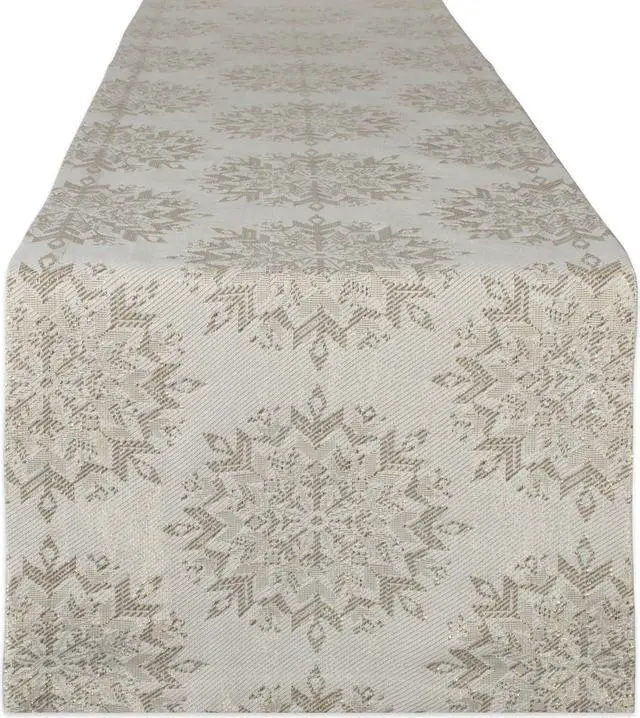 Main image of DII Winter Sparkle Jacquard Table Runner