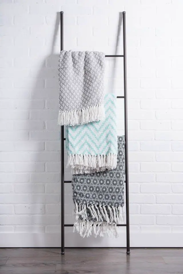 Alt view image 2 of 2 - DII Aqua Large Chevron Throw