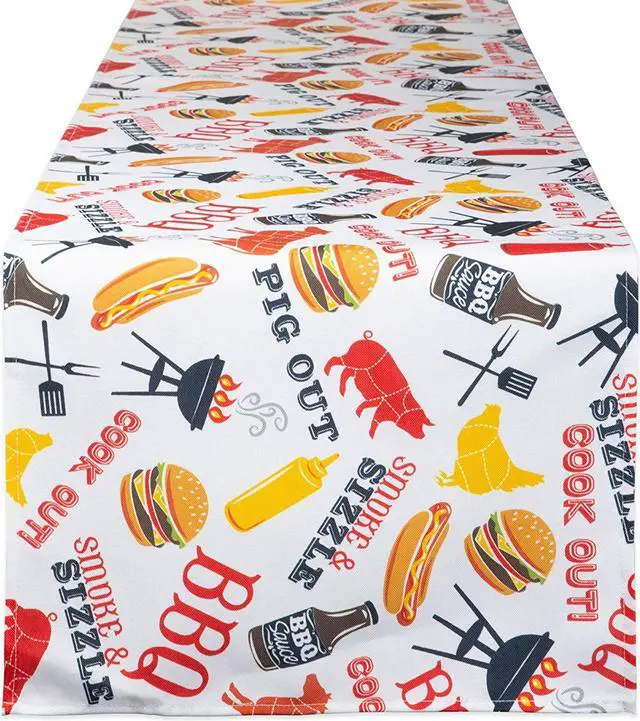 Main image of DII Bbq Fun Print Outdoor Table Runner