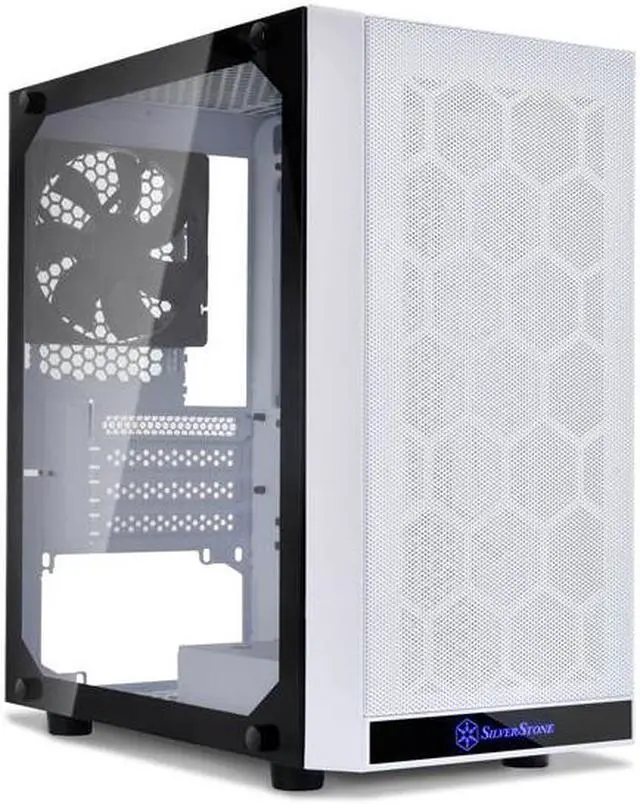 Main image of White, Plastic Bezel, Steel Body black internal, M-ATX M/B, 2*120mm RGB fan, 1*120mm fan, 1*3.5"+ 3*2.5" Internal, 1*audio, 1*MIC, 2*USB3.0, glass windows side panel