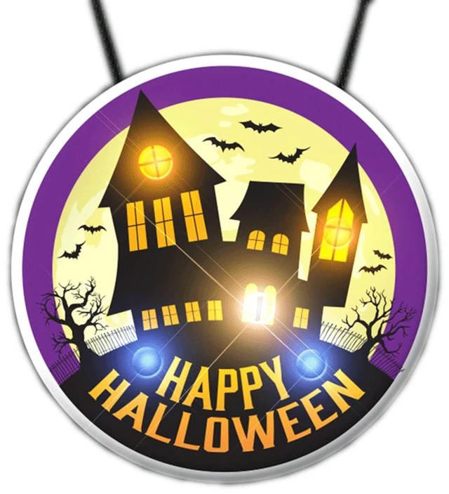 Main image of Flashing Haunted House Necklace