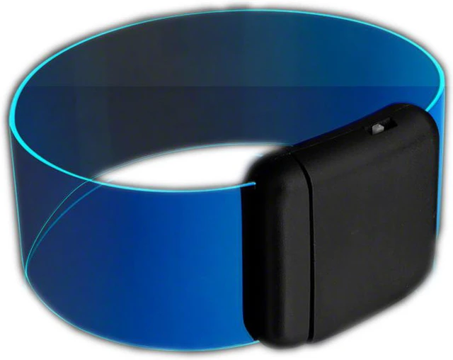 Alt view image 2 of 2 - blinkee Cosmic Blue LED Bracelets Magnetic Clasp | Blue/Green