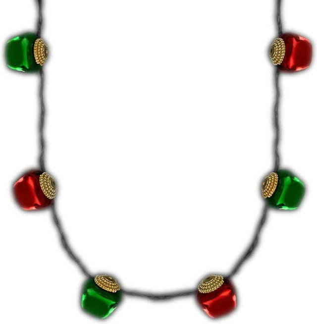 Main image of Jingle Bells Flashing Christmas Necklace