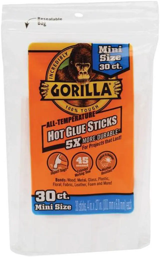 Alt view image 6 of 6 - 3023003 Hot Glue Sticks, Mini Size, 30-Ct. - Quantity 1