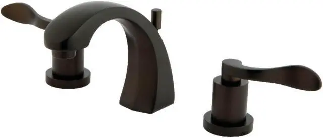 Main image of Kingston Brass KS4985DFL 8 in. Widespread Bathroom Faucet, Oil Rubbed Bronze