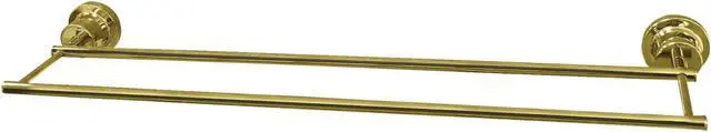 Alt view image 3 of 3 - Kingston Brass BAH821330PB Concord 30 in. Double Towel Bar, Polished Brass