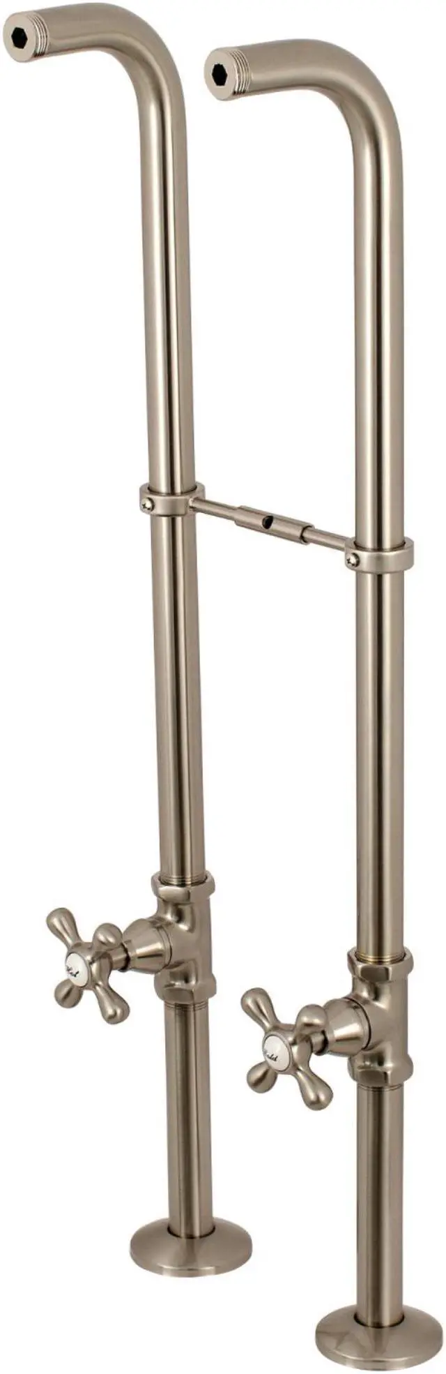Alt view image 3 of 3 - KINGSTON BRASS CC266S8AX Freestanding Supply Line Package, Brushed Nickel