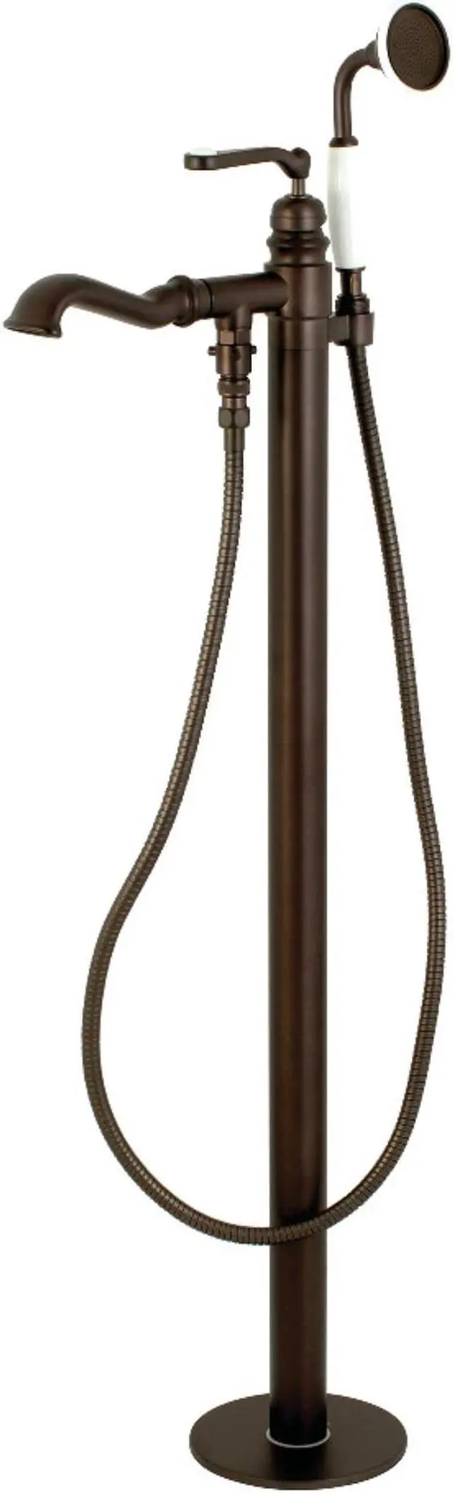 Alt view image 2 of 10 - Kingston Brass KS7015RL Royale Royale Single Handle Freestanding Roman Tub Faucet with Hand Shower, Oil Rubbed Bronze