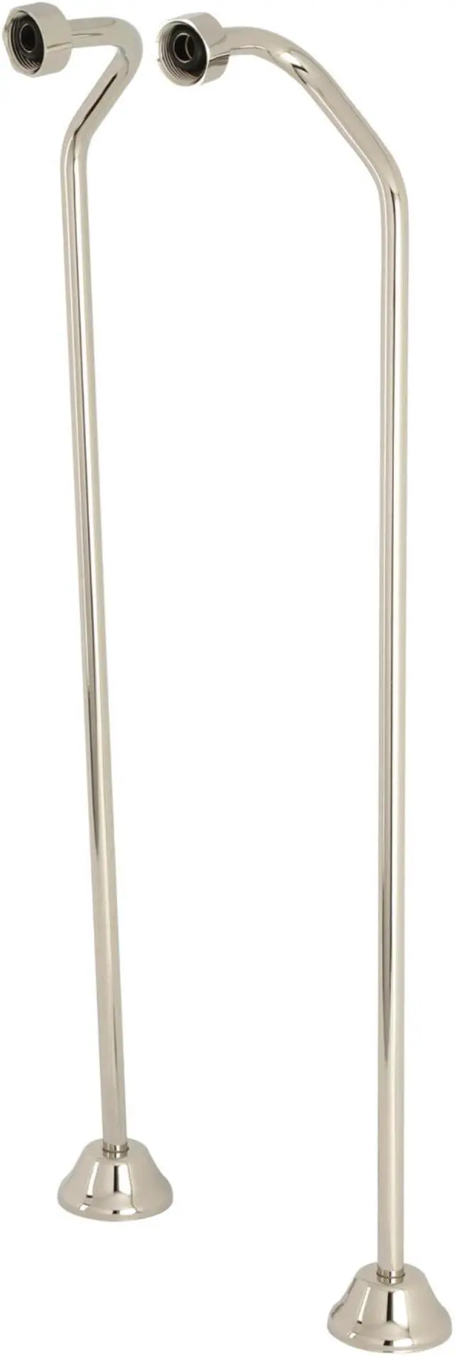 Alt view image 3 of 3 - Kingston Brass CC476 Vintage Double Offset Bath Supply Lines, Polished Nickel