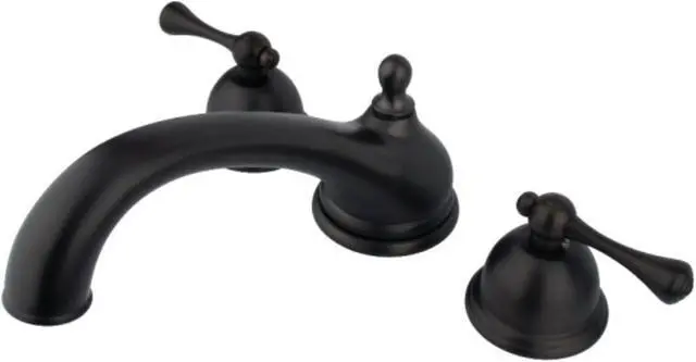 Alt view image 2 of 4 - Kingston Brass KS335.BL Vintage Widespread Roman Tub Filler Faucet with Metal Le, Oil Rubbed Bronze