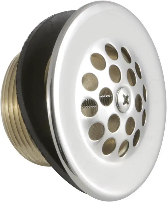 Alt view image 3 of 3 - Kingston Brass DTL206 Made To Match Bathtub Strainer Drain with Rubber, Polished Nickel
