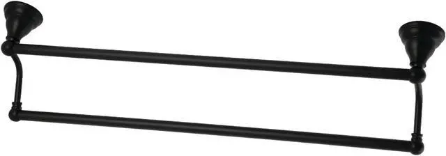 Main image of Kingston Brass BA5563MB Royale 24" Dual Towel Bar, Matte Black