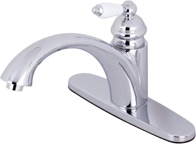 Main image of Kingston Brass KS6571PLLS Single-Handle Kitchen Faucet, Polished Chrome