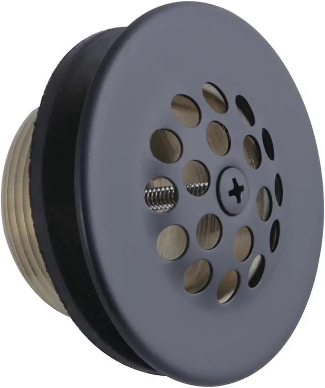 Alt view image 3 of 3 - Kingston Brass DTL200MB Made To Match Bathtub Strainer Drain with Rubber, Matte Black
