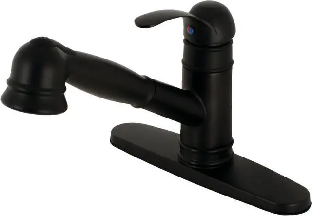 Main image of Gourmetier GSC7570WEL Eden Single-Handle Kitchen Faucet with Pull-Out Sprayer, Matte Black