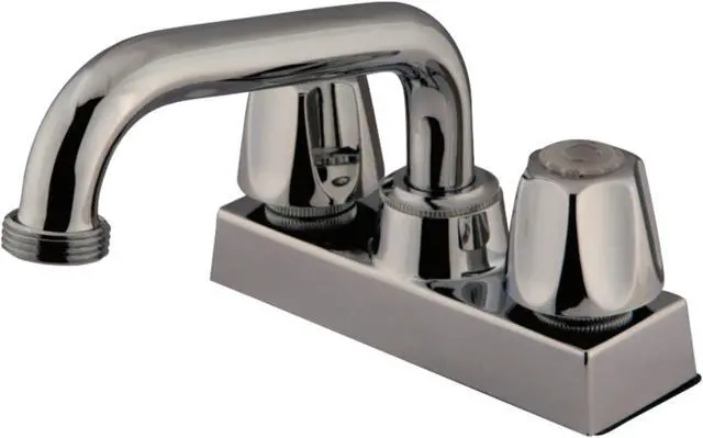 Alt view image 2 of 3 - Kingston Brass KF461 4 in. Centerset Laundry Faucet Metal Handle, Chrome