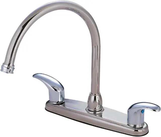 Alt view image 2 of 3 - Kingston Brass KB6797LL Kitchen , Faucet, Polished Chrome / Satin Nickel
