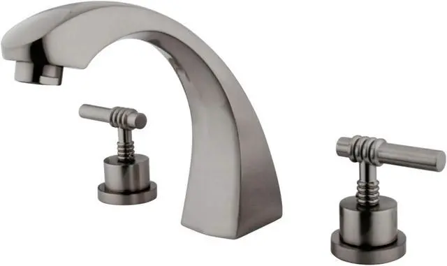 Alt view image 2 of 3 - Kingston Brass KS4368ML Roman Tub , Faucet, Satin Nickel