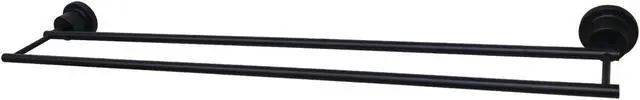 Alt view image 2 of 3 - Kingston Brass BAH821330MB Concord 30 in. Double Towel Bar, Matte Black