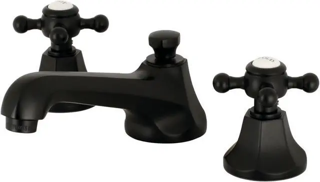 Alt view image 7 of 11 - Kingston Brass KS4460BX Metropolitan 8 in. Widespread Lavatory Faucet, Matte Black - 15.87 x 12.05 x 3.76 in.