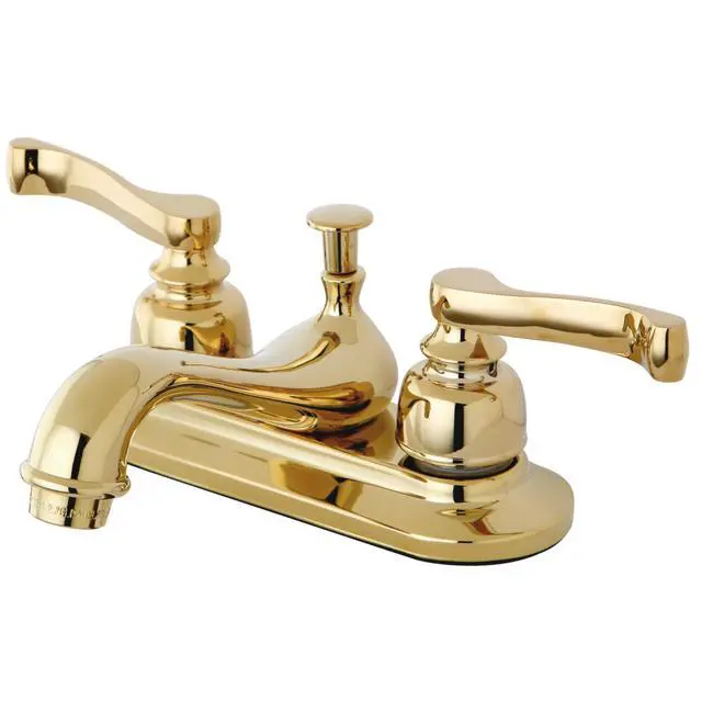 Alt view image 2 of 3 - kingston brass kb8602 4inch centerset lavatory faucet with popup drain, polished brass