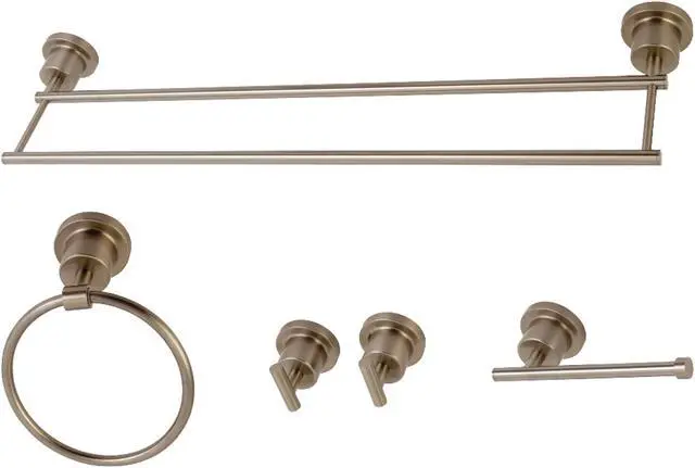 Alt view image 2 of 8 - Kingston Brass BAH8213478SN Modern Concord 5 Piece Bathroom Accessory Sets - Brushed Nickel
