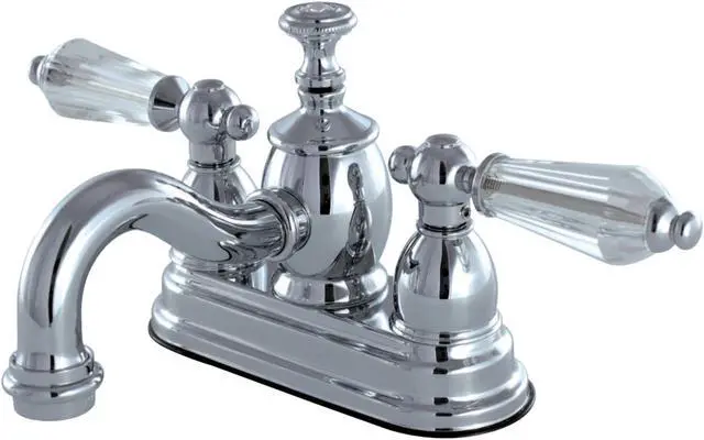 Alt view image 2 of 5 - Kingston Brass KS7101WLL 4 in. Centerset Lavatory Faucet with Brass Pop-Up, Polished Chrome