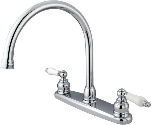 Main image of Kingston Brass KB721PLLS 8-Inch Centerset Kitchen Faucet, Polished Chrome