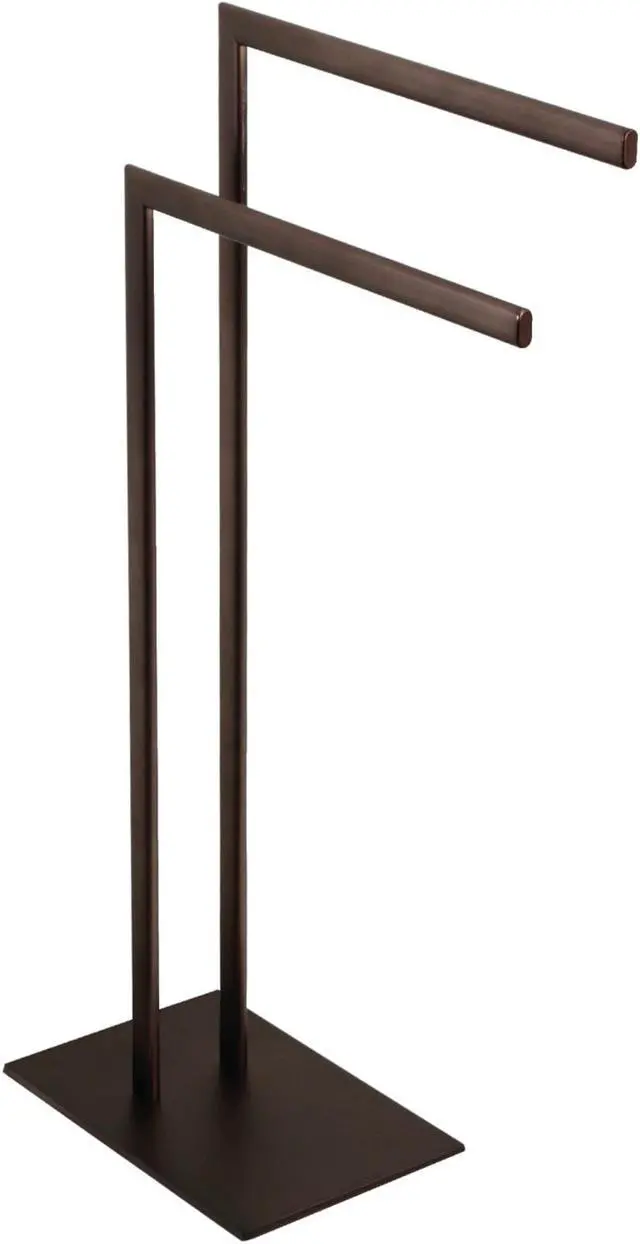 Alt view image 7 of 11 - Kingston Brass SCC3095 Modern Edenscape Pedestal Dual Towel Rack - Oil Rubbed Bronze