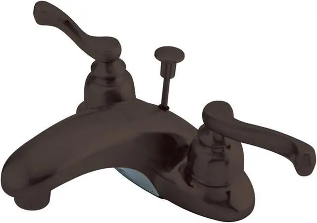 Alt view image 2 of 3 - Kingston Brass KB625FL 4 in. Centerset Lavatory Faucet with Handle, Oil Rubbed Bronze