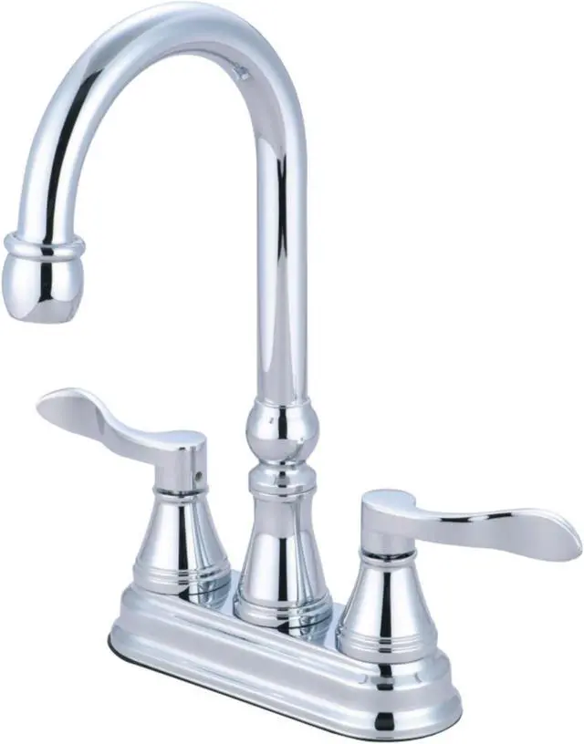 Alt view image 2 of 6 - Kingston Brass KS2491DFL 4 in. Nufrench Bar Faucet, Chrome