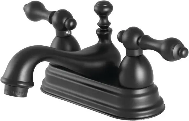 Alt view image 3 of 3 - Kingston Brass KS3600AL Traditional 4 in. Centerset Lavatory Faucet - Matte Black