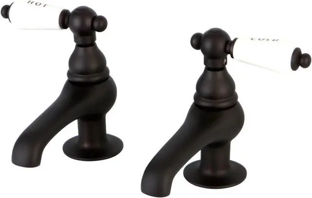Alt view image 2 of 3 - Kingston Brass Restoration Basin Faucet With Porcelain Lever Handel ORB