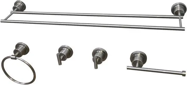 Alt view image 4 of 4 - Kingston Brass BAH821330478SN 5 Piece Concord Bathroom Accessory Set, Brushed Nickel
