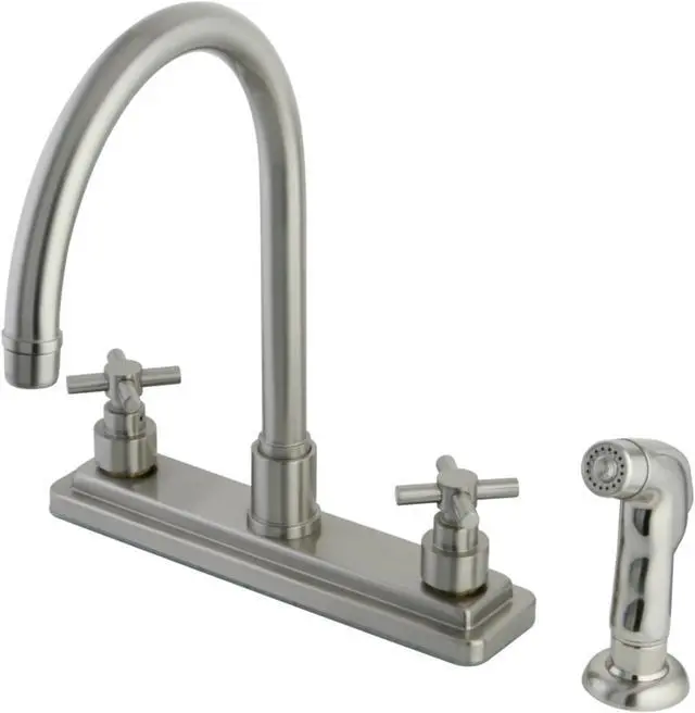 Alt view image 2 of 3 - Kingston Brass KS8798EX Kitchen , Faucet, Satin Nickel