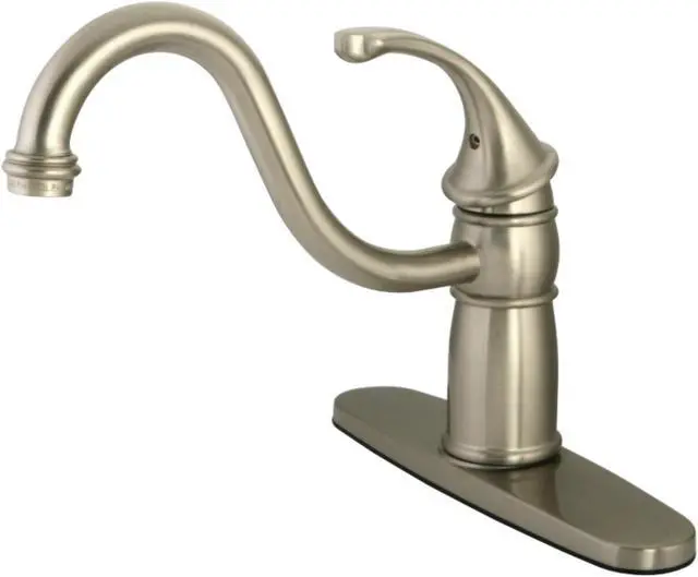 Alt view image 2 of 4 - Kingston Brass KB1578GLLS 8 in. Georgian Centerset Kitchen Faucet without Sprayer, Satin Nickel
