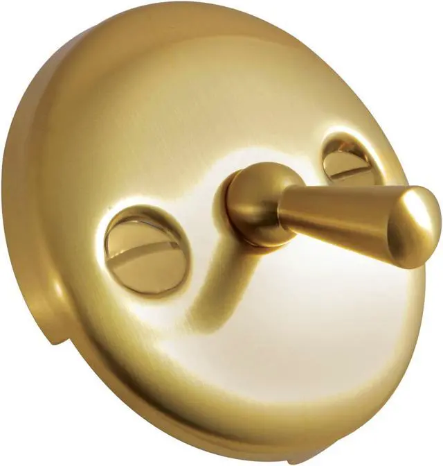 Alt view image 2 of 4 - Kingston Brass DTL107 Made To Match Round Overflow Plate with Trip Lever, Satin Brass