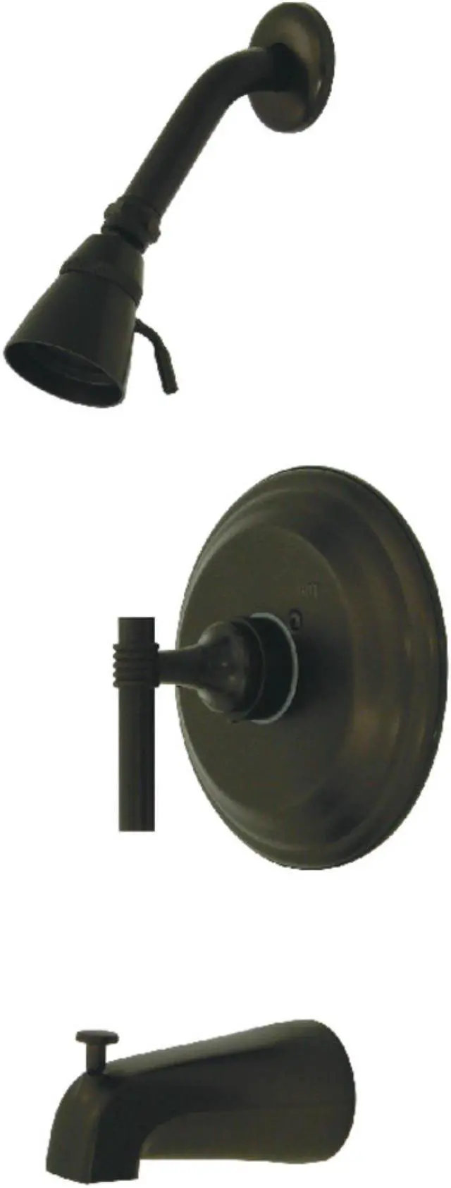 Alt view image 2 of 3 - Kingston Brass KB263.MLT Milano Pressure Balanced Valve Trim with Metal Lever Ha, Oil Rubbed Bronze