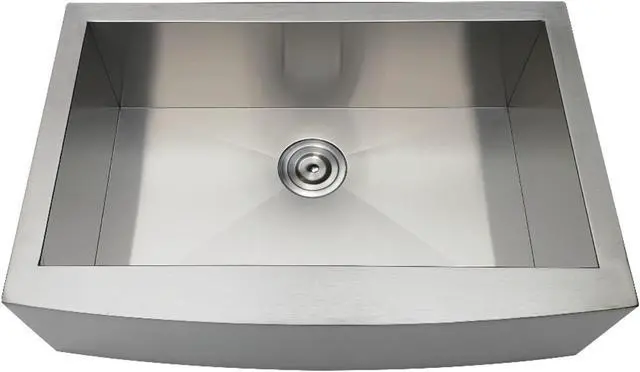 Main image of Gourmetier GKTSF30209 Drop-In Stainless Steel Single Bowl Farmhouse Kitchen Sink, Brushed