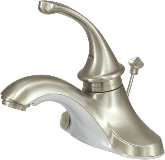 Alt view image 3 of 3 - Kingston Brass KB3548GL 4 in. Georgian Centerset Lavatory Faucet with ABS & Brass Pop-Up, Satin Nickel