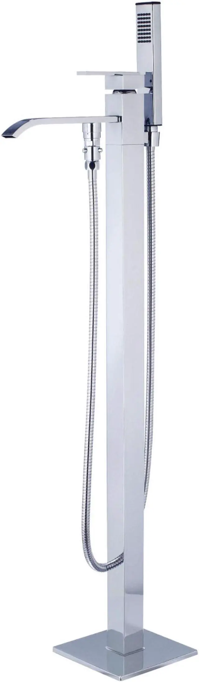 Alt view image 2 of 14 - Kingston Brass KS4131QLL Heritage Freestanding Roman Tub Filler, Polished Chrome - 45.38 x 9 x 6.75 in.