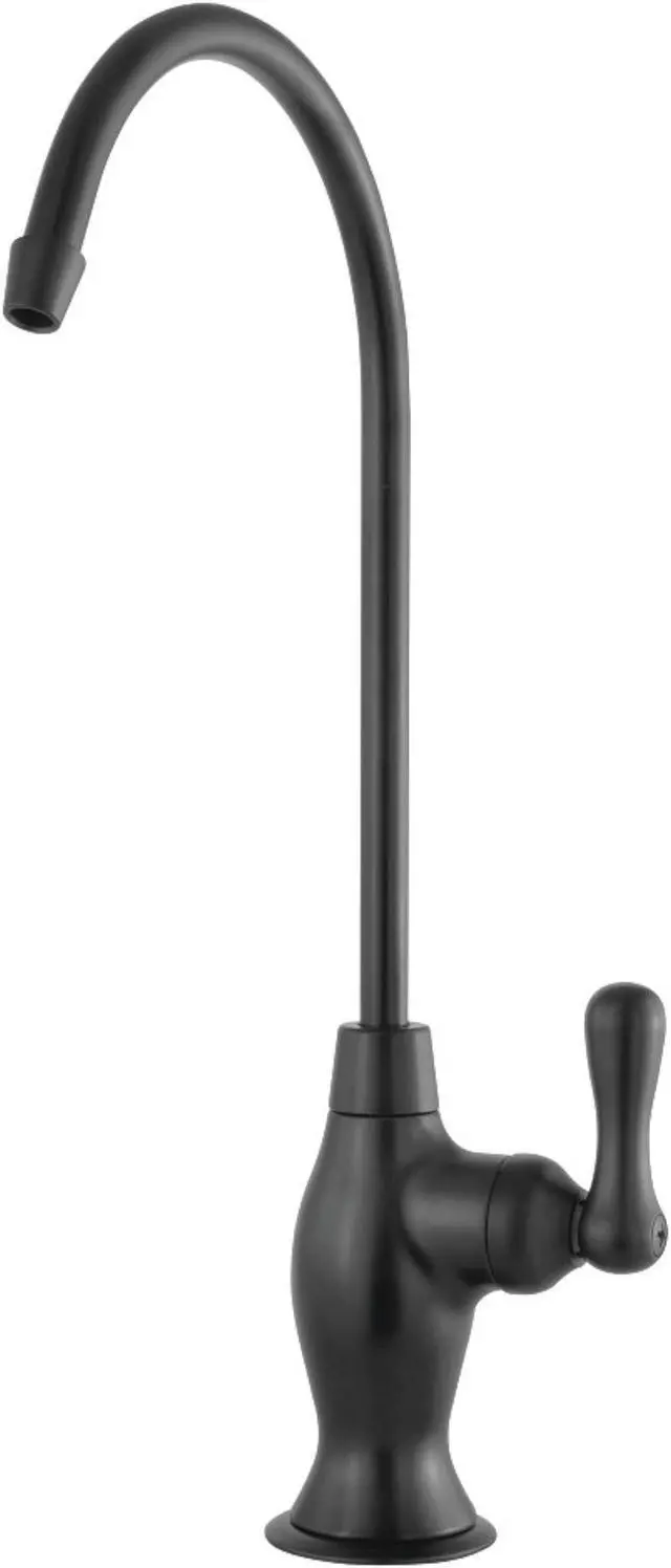 Alt view image 2 of 4 - Kingston Brass KSAG3190AL Traditional Reverse Osmosis System Filtration Water Air Gap Faucet - Matte Black