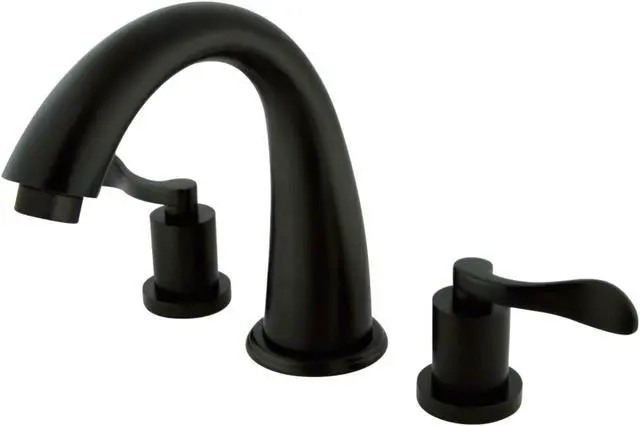 Alt view image 2 of 3 - Kingston Brass KS2365DFL NuWave Roman Tub Filler with Lever Handle, Oil Rubbed Bronze