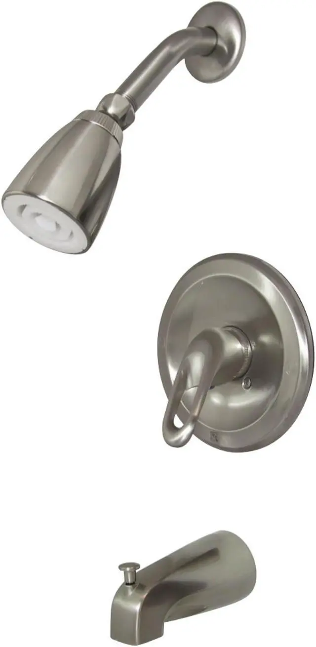 Alt view image 2 of 3 - Kingston Brass KB538LP Tub and Shower , Faucet, Satin Nickel