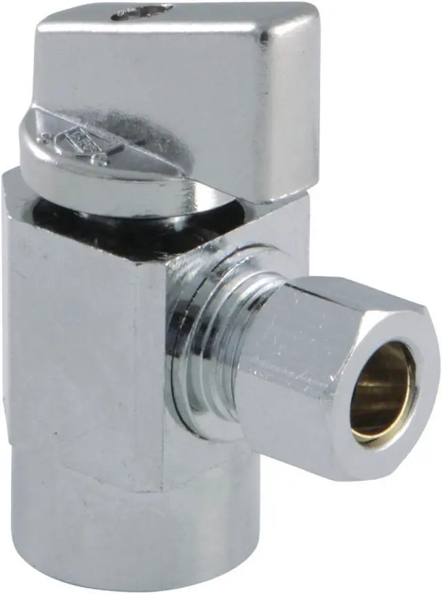 Alt view image 3 of 3 - Kingston Brass KF43101CTL Columbia 0.25 in. Turn Angle Stop Valve, Polished Chrome