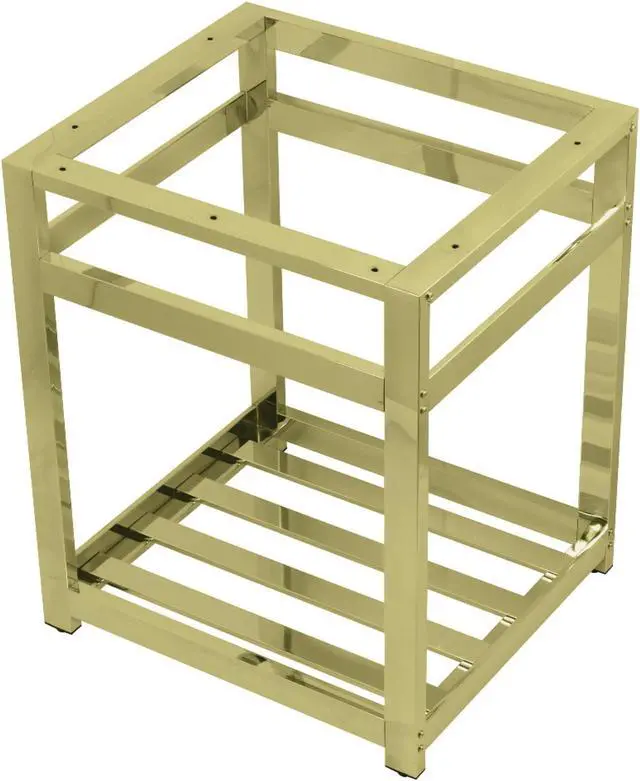 Alt view image 2 of 4 - Fauceture VSP2522A2 Modern 25 x 22 in. Steel Bathroom Console Sink Base - Polished Brass
